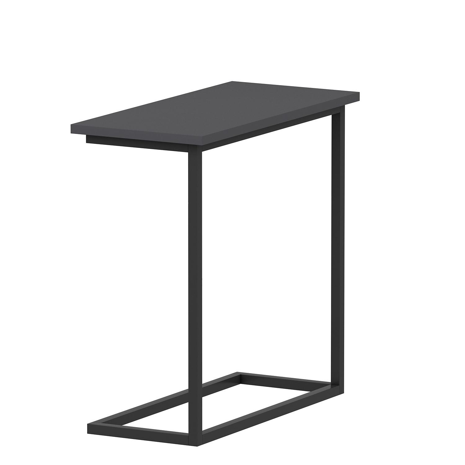BEISTELLTISCH NARIN BEISTELLTISCH - Anthrazit/Schwarz, Design, Holzwerkstoff/Metall (64/30/62cm) - Livetastic