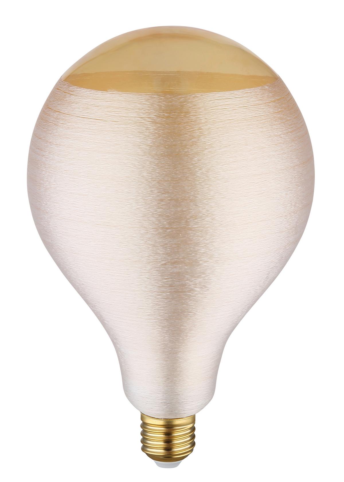 Led-sijalka 11537a - oranžna/barve medenine, Basics, kovina/steklo (13/21cm) - Globo