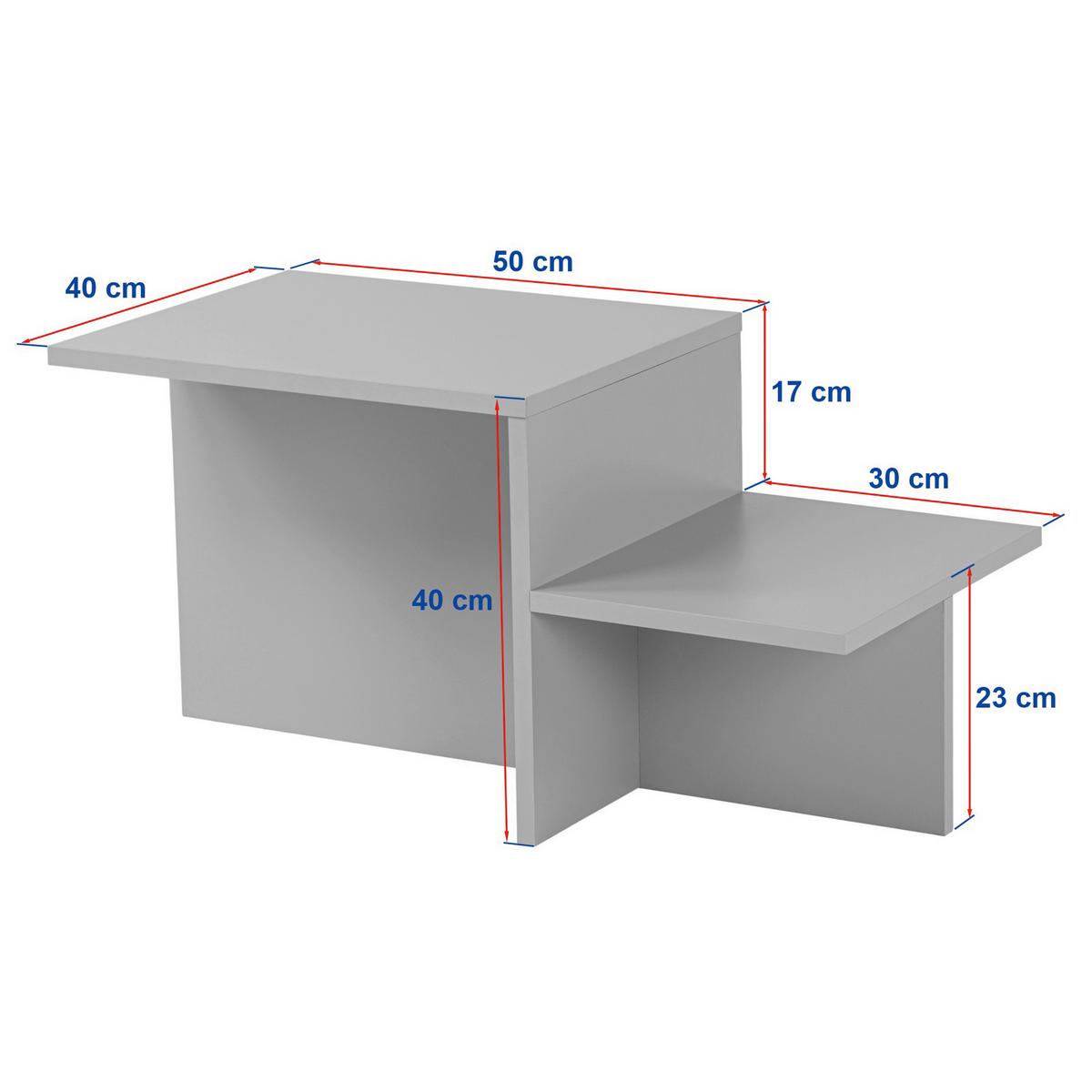 STOLIK KAWOWY HARMONY - kremowy, Design, materiał drewnopochodny (80/40/40-23cm) - MID.YOU