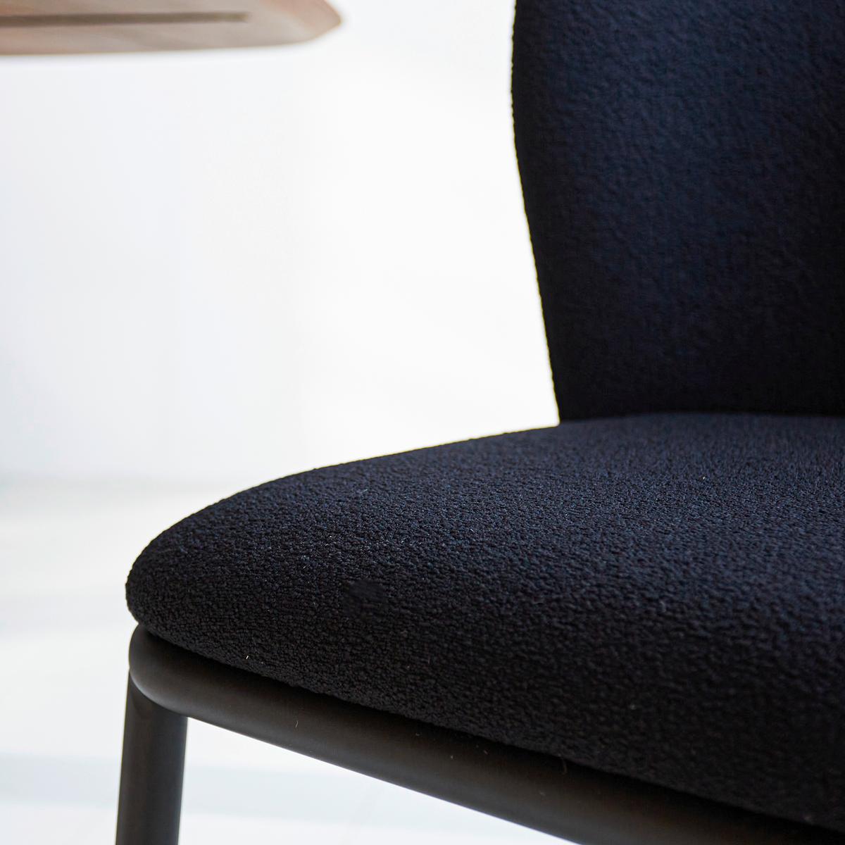 Stuhl-Set Bourges Schwarz - Schwarz, MODERN, Textil/Metall (52/80/44cm) - MID.YOU