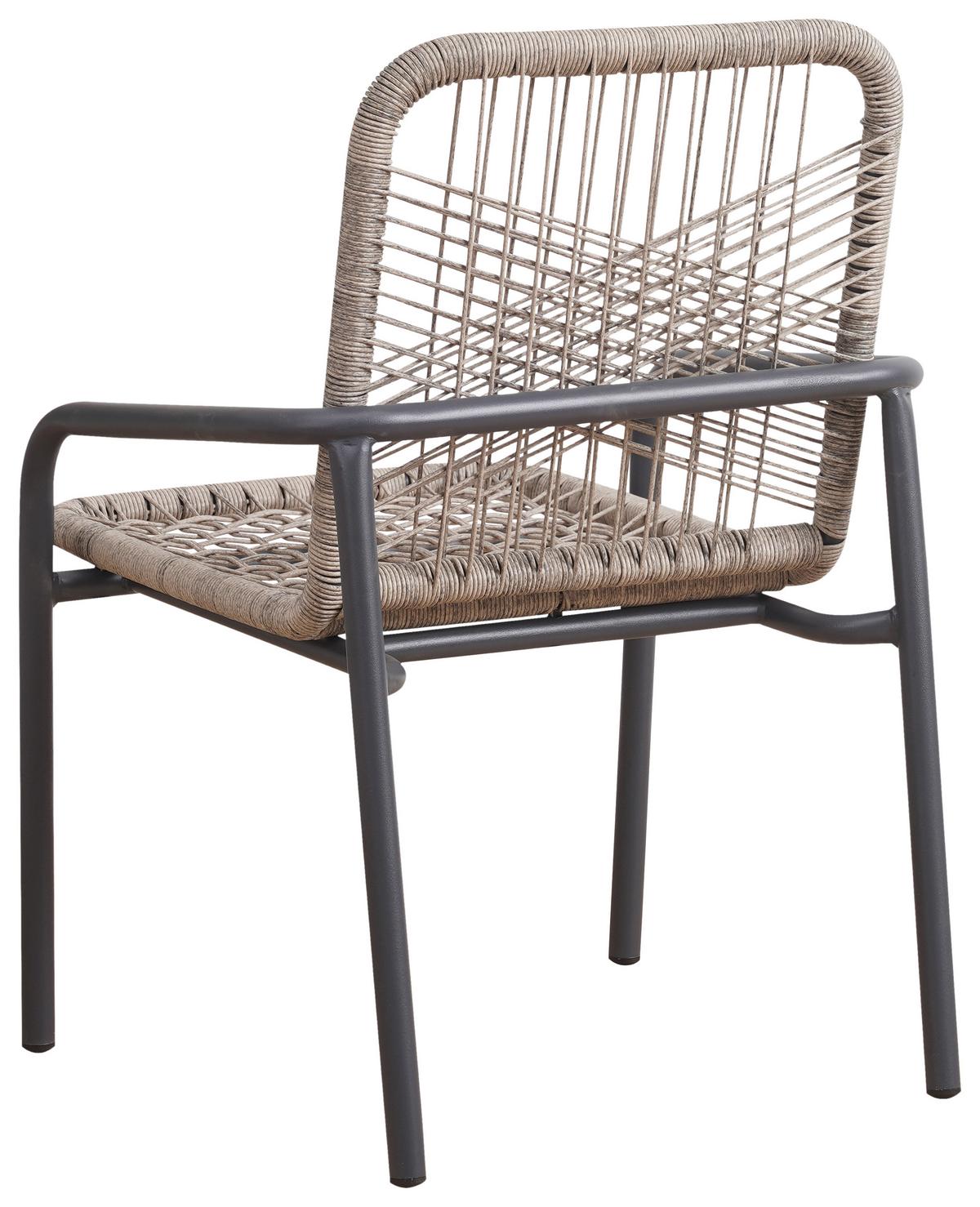 Gartensessel-Set Helmond ca. 53x76 cm 2er-Set Sandfarb. - Sandfarben/Anthrazit, Design, Kunststoff/Metall (53/76/44cm) - Gardenson