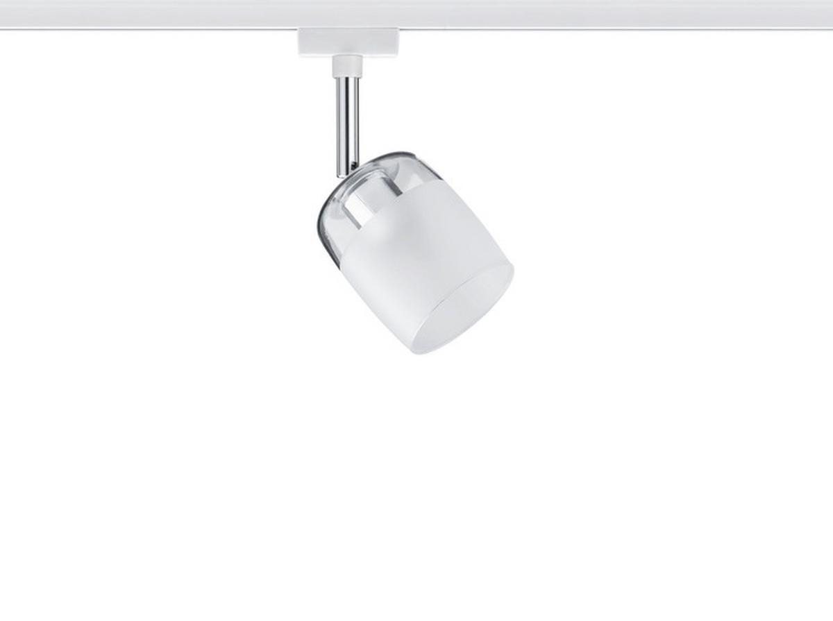 Schienensystem-Strahler Spot Blossom in Weiß max. 10 Watt - Weiß, Design, Glas/Metall (7,4/12,8/11,5cm) - Paulmann