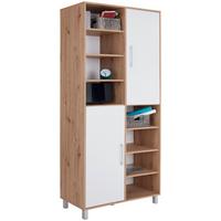 Otvorena Polica Box - boja aluminijuma/boja hrasta, Moderno, pločasti materijal/plastika (98/205/40cm) - Mömax