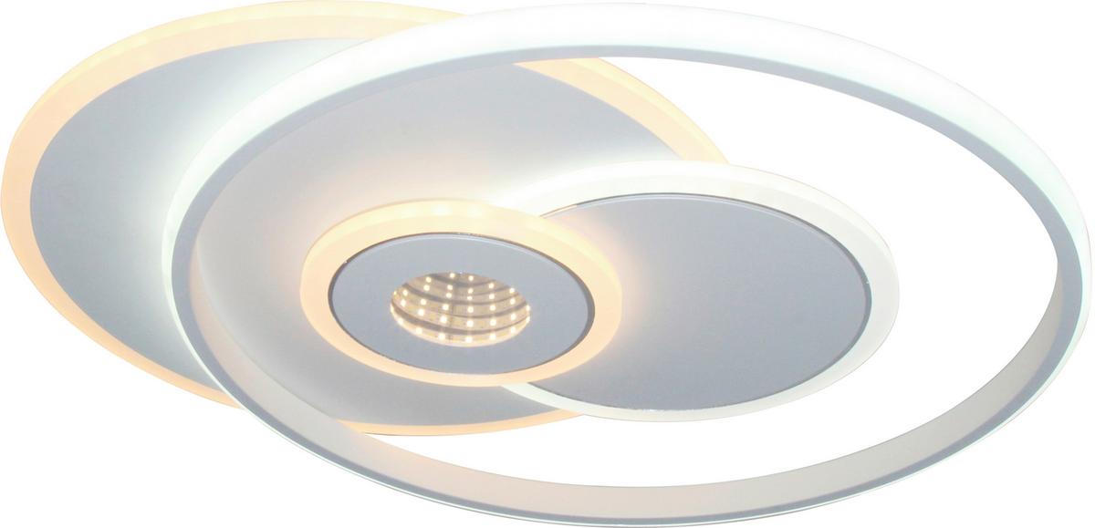 LAMPA SUFITOWA LED LUCCA - biały, Trend, tworzywo sztuczne/metal (50,3/42,5/6cm) - Novel