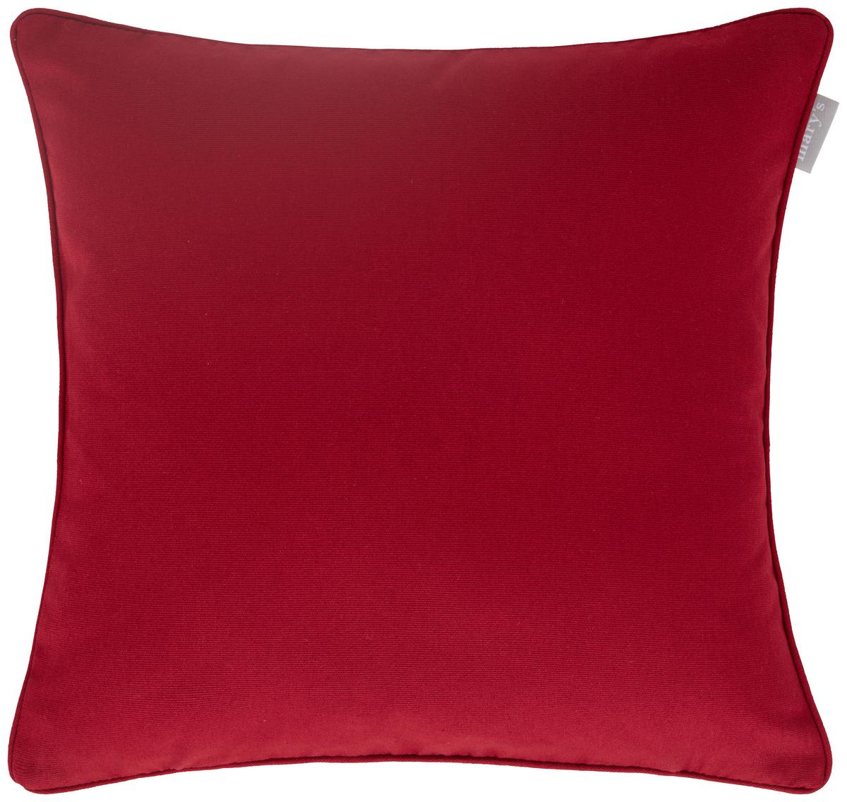 Kissenhülle Steffi Paspel ca. 40x40cm - Rot, Textil (40/40cm) - Mary's