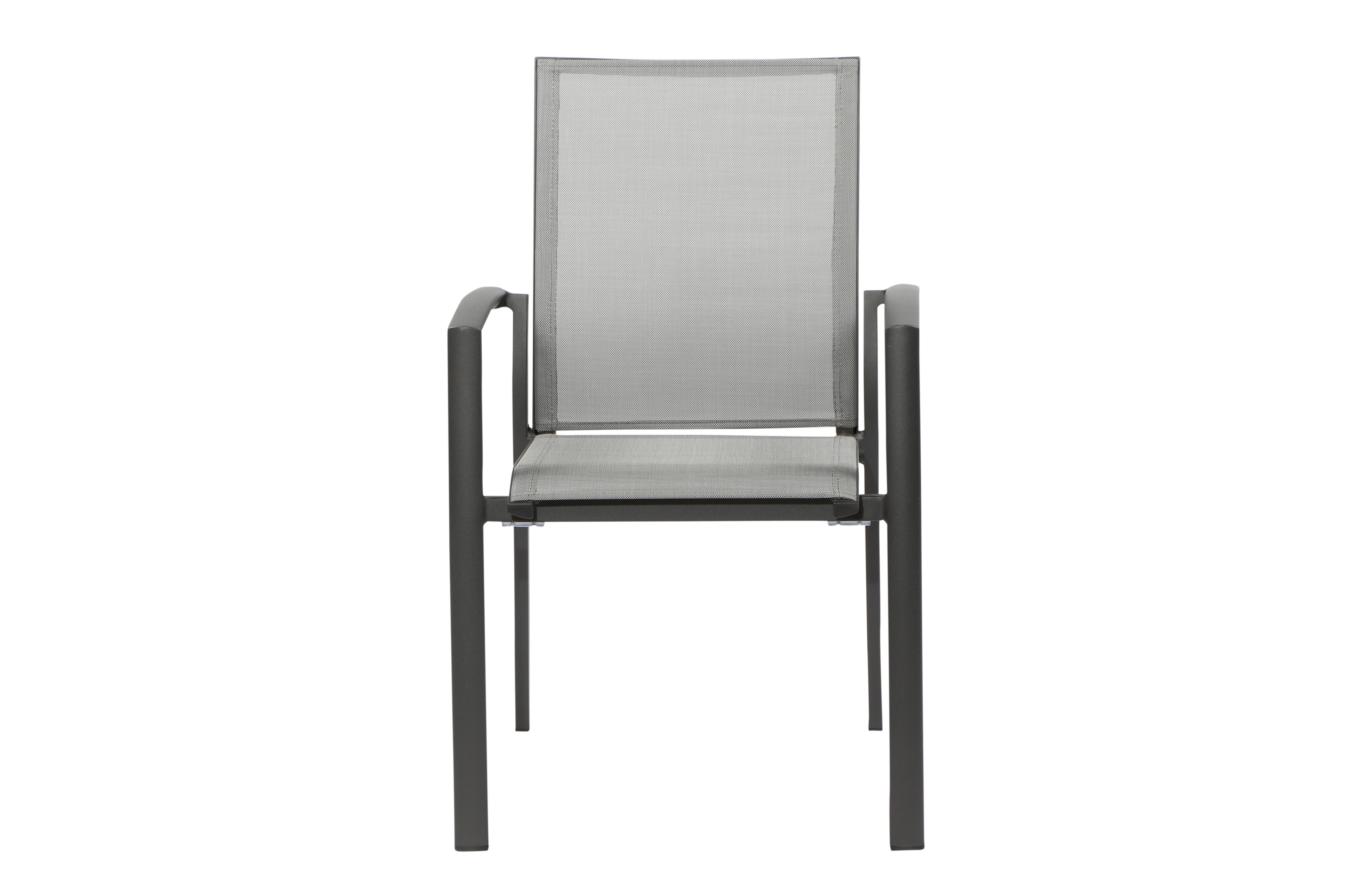 Loungesessel Velia stapelbar Anthrazit Niedriglehner - Anthrazit, Basics, Kunststoff/Metall (56/89/61,5cm) - Siena Garden
