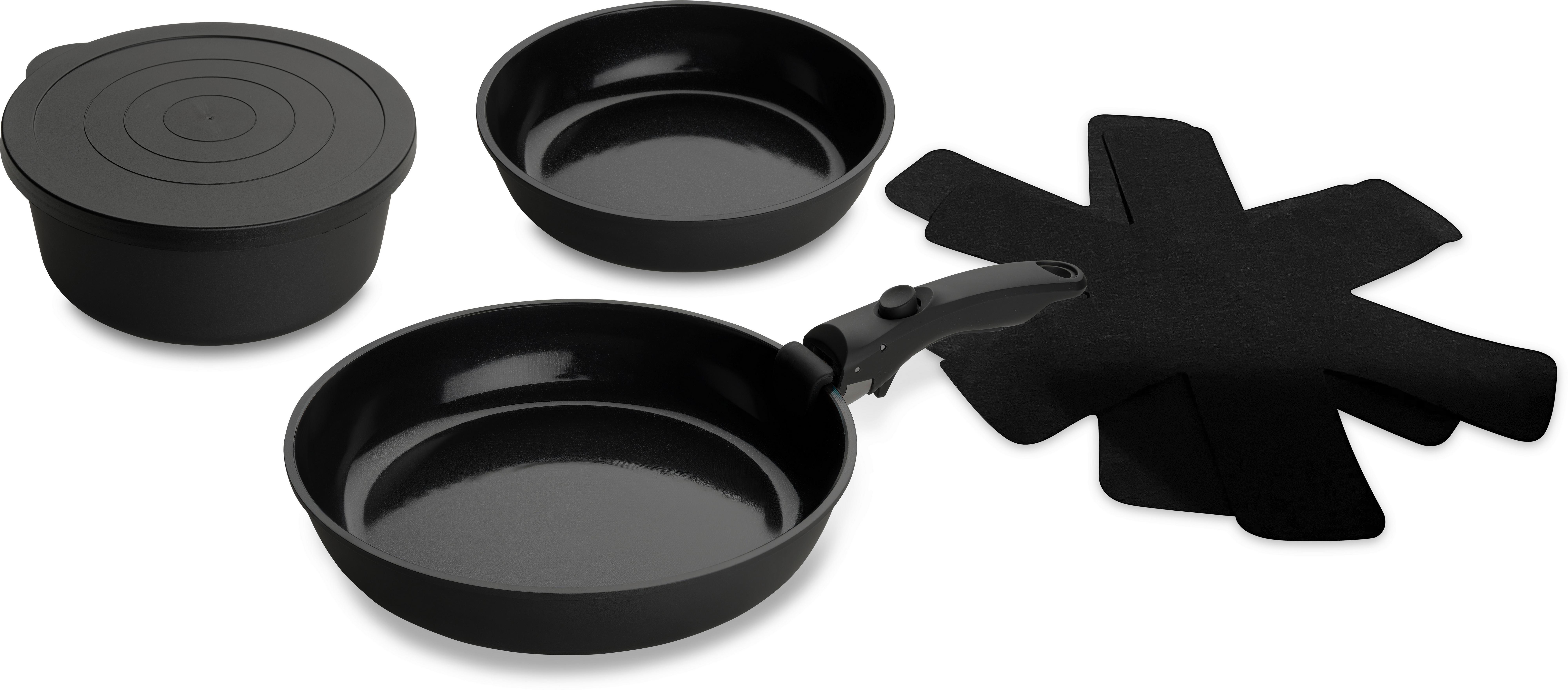 GRYT- OCH KASTRULLSET SPACE - svart, Klassisk, metall/plast (18,20,26cm) - Mömax