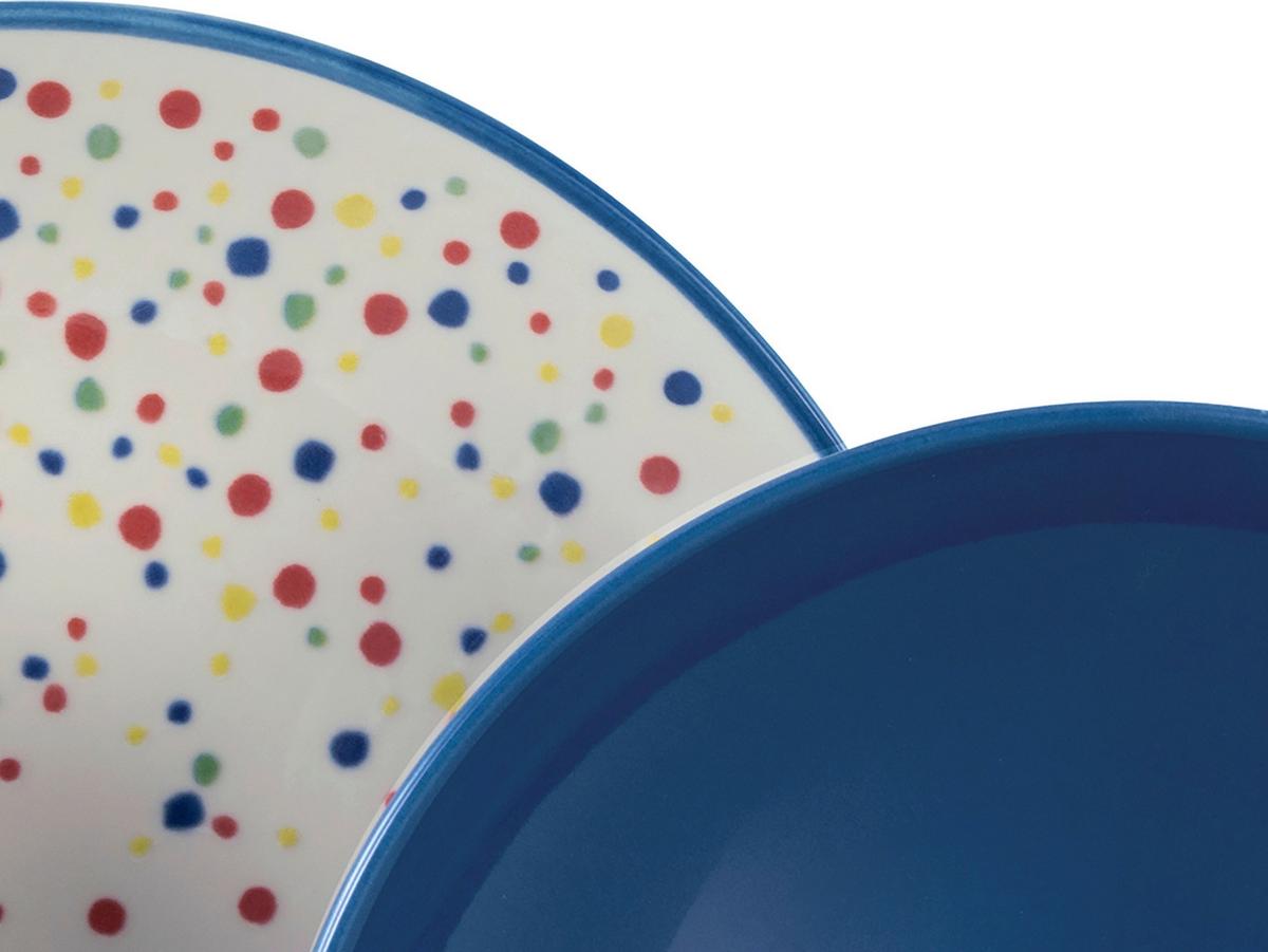 Jedilni Servis Joy Blue, 12-Delni - modra/krem barve, Basics, keramika - Creatable