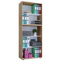 Pisarniški Regal Lona Xxl, Hrast - črna/hrast sonoma, Basics, umetna masa/leseni material (70/178/37cm) - MID.YOU