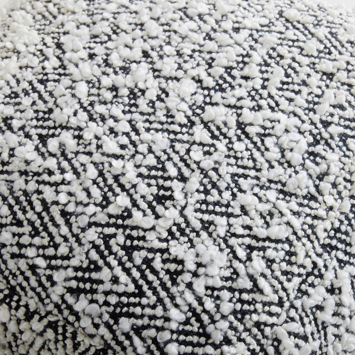 Pouf Paul Schwarz/Weiß - Schwarz/Weiß, LIFESTYLE, Naturmaterialien/Textil (45/45/45cm) - Premium Living