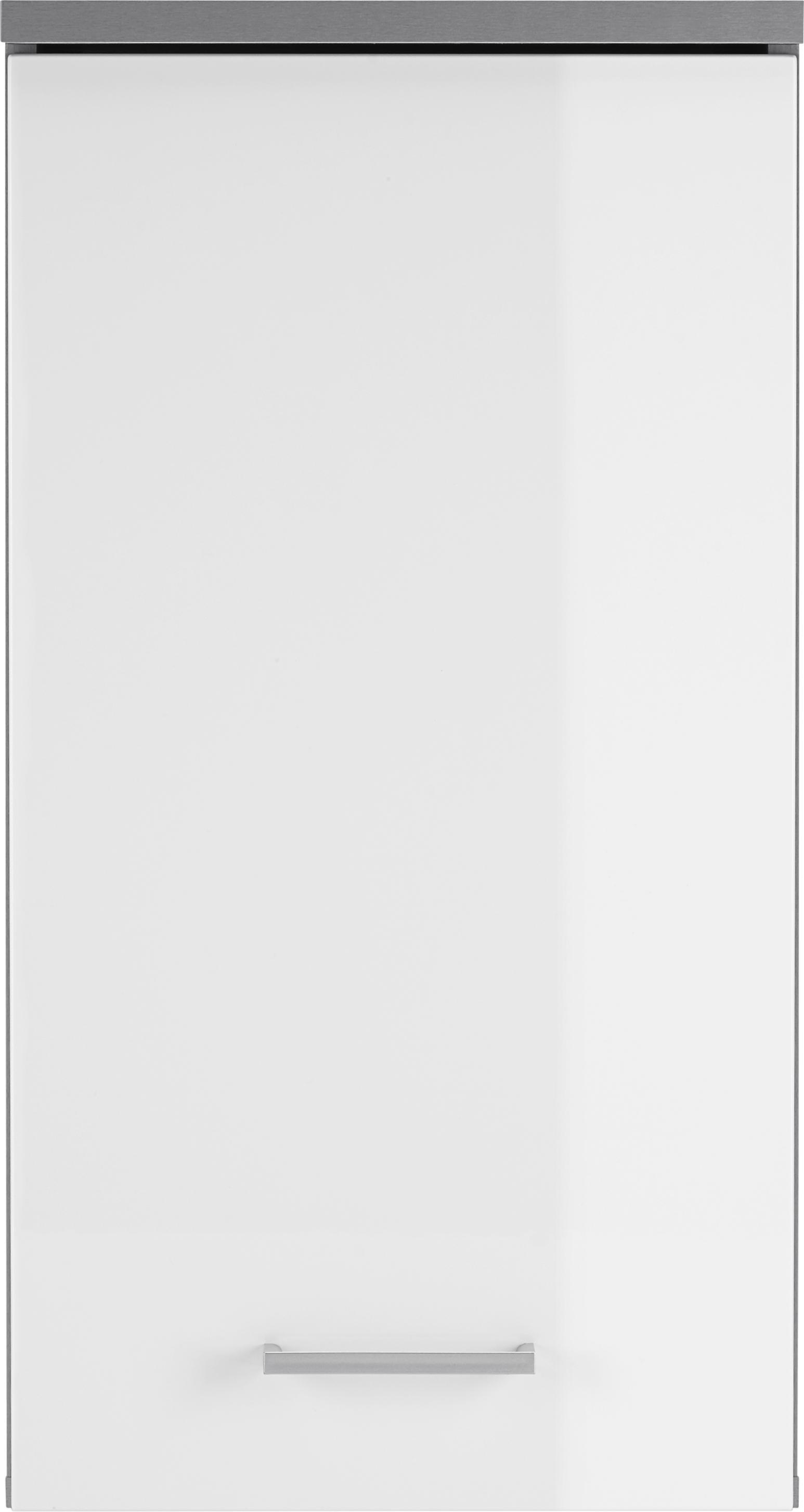 Hängeschrank Weiß Hochglanz/Grau - MODERN (40/77/23cm) - Mömax modern living