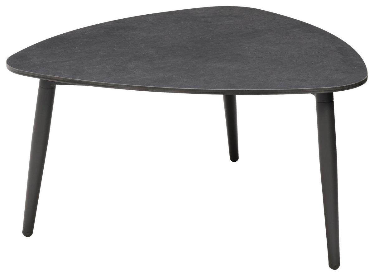 Gartenbeistelltisch July Dunkelgrau ca. 80x42x77,5cm - Dunkelgrau, MODERN, Karton/Metall (80/42/77,5cm)