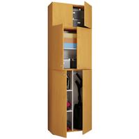 Mehrzweckschrank Lona XXL ca.70x223x39cm Buchefarben - Buchefarben/Schwarz, MODERN, Holzwerkstoff/Kunststoff (70/223/39cm) - MID.YOU
