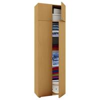 Večnamenska Omara Vandol I, Bukev - srebrne barve/črna, Moderno, umetna masa/leseni material (70/218/39cm) - MID.YOU