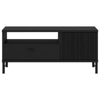 Klubska Miza Lusaka, Črna - črna, Trend, kovina/leseni material (102/46/65cm)