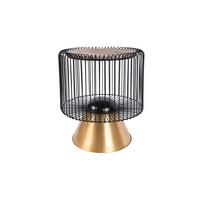 BEISTELLTISCH UOHXV-BRW - Goldfarben/Schwarz, Basics, Stein/Metall (51/56,5/51cm) - Kayoom