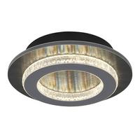 LED-DECKENLEUCHTE 48042-12A  JAYDEN - Klar/Anthrazit, Design, Kunststoff/Metall (20/5,5cm) - Globo