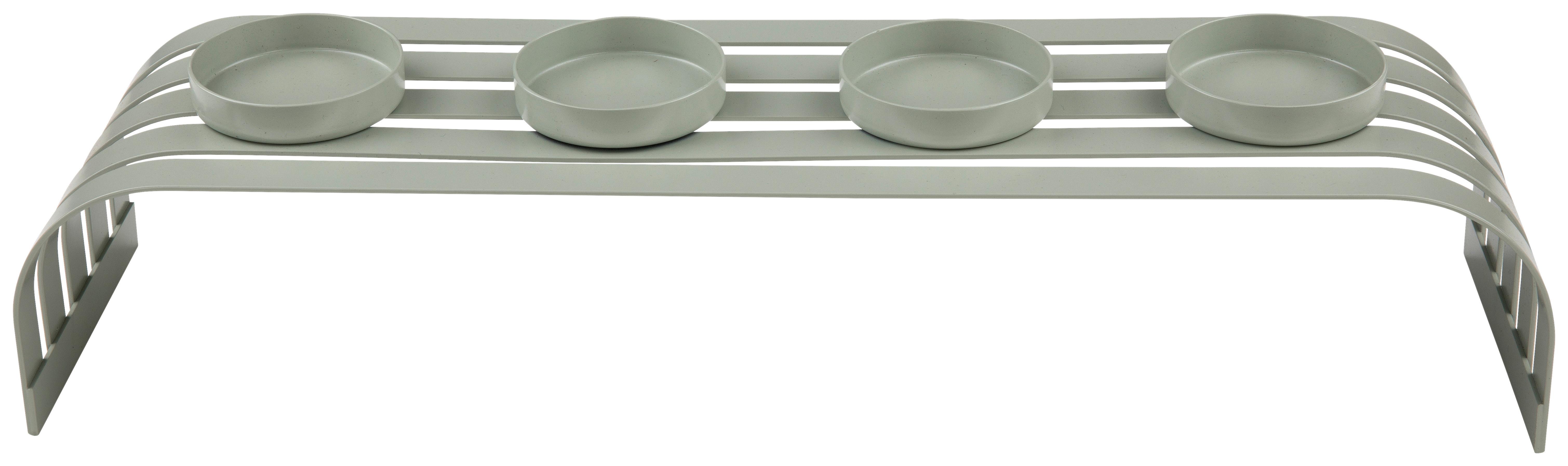 Kerzenhalter Delia in Salbeigrün - Salbeigrün, Metall (55,5/15cm) - Visiona