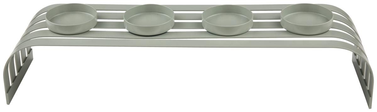 Kerzenhalter Delia in Salbeigrün - Salbeigrün, Metall (55,5/15cm) - Visiona