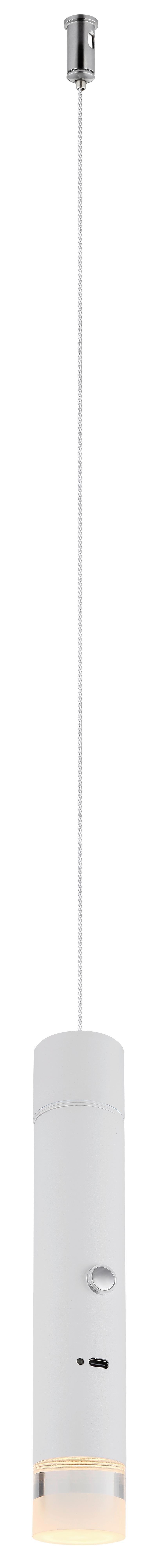 LAMPA WISZĄCA LED 16060W PELO - przejrzysty/biały, Design, tworzywo sztuczne/metal (38/120cm) - Globo