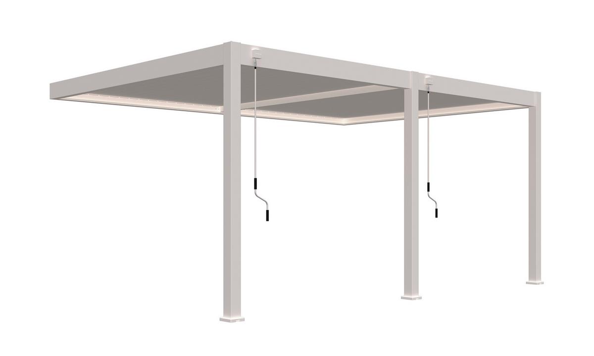 PERGOLA DELUXE 3,6X5,3M WEISS - Weiss, Basics, Metall (530/255/360cm) - Gardenson