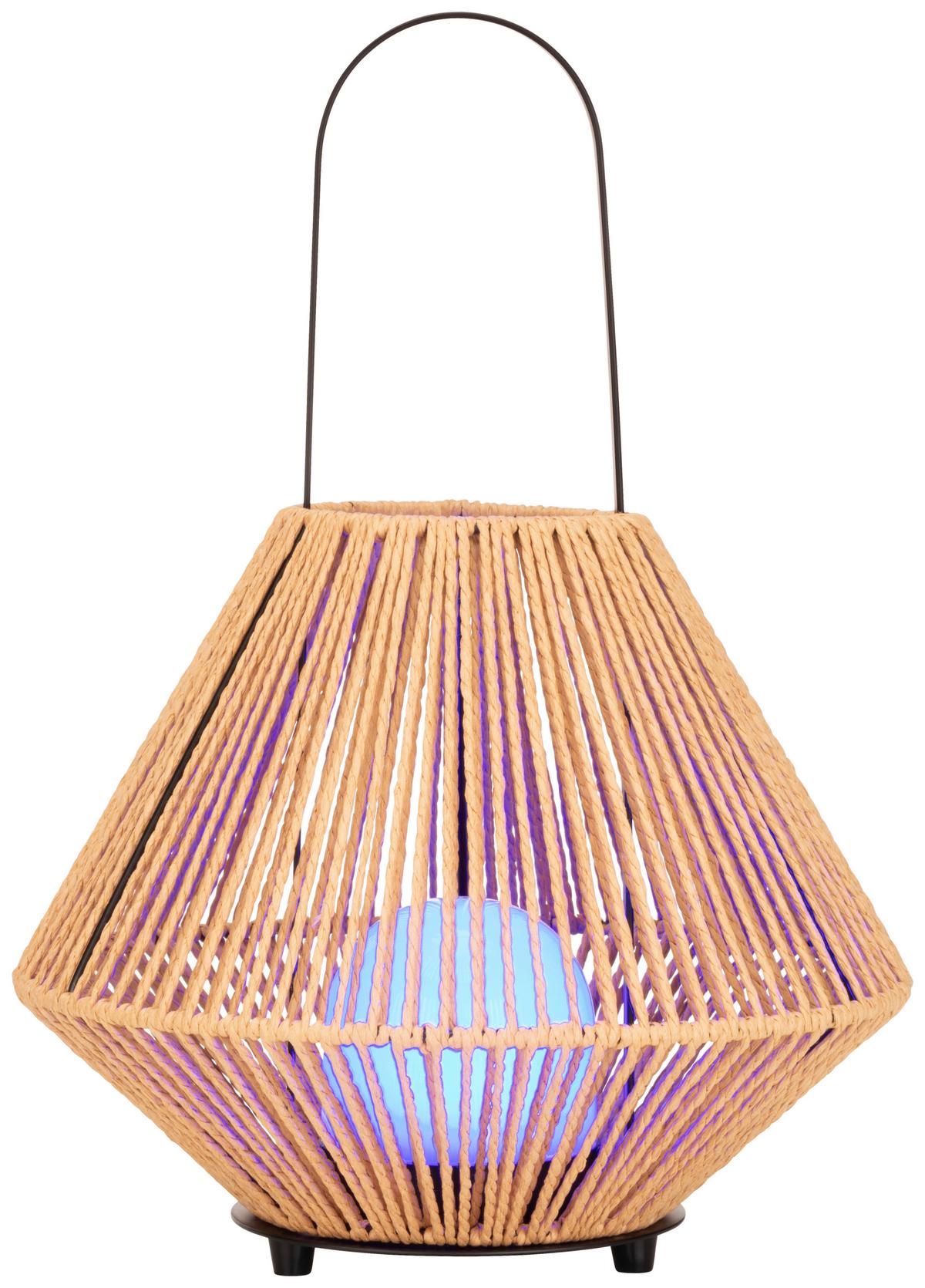 LED-Außenleuchte Newi in Braun/Schwarz max. 1 W - Braun, Modern, Naturmaterialien/Metall (24/30cm) - Modern Living