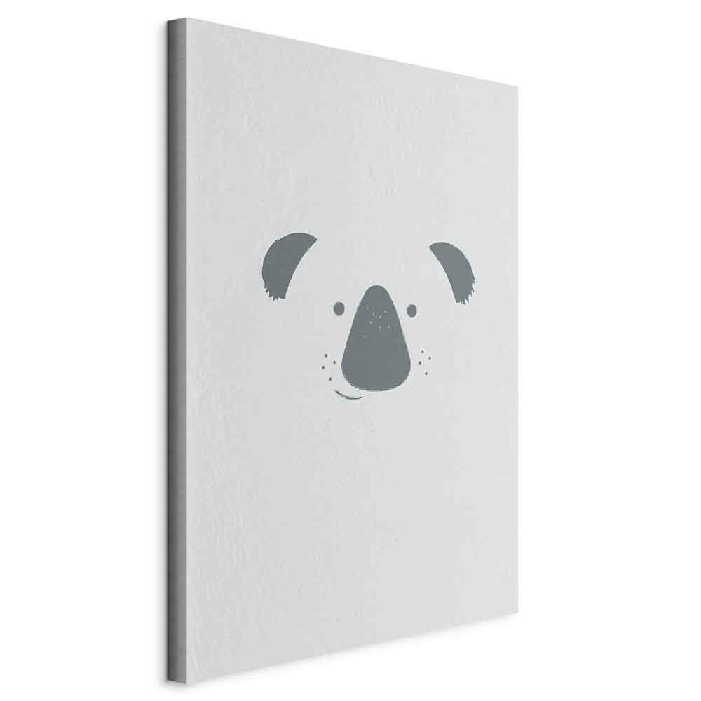 Slika Na Platnu Smiling Koala - siva/svetlo siva, Basics, tekstil/les (80/120/1,2cm) - artgeist