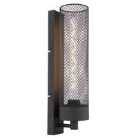 Wandleuchte Hans Schwarz matt max. 40 Watt - Schwarz, Design, Metall (9,5/41cm) - Globo
