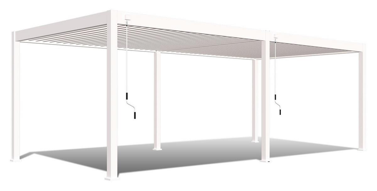 Pavillon Deluxe ca. 720x255x360 cm Weiß - Weiß, Basics, Metall (720/255/360cm) - WEIDE