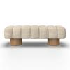 SITTBÄNK ALINA - cremefärgad/naturfärgad, Modern, trämaterial/trä (140/45/45cm) - Bessagi Home