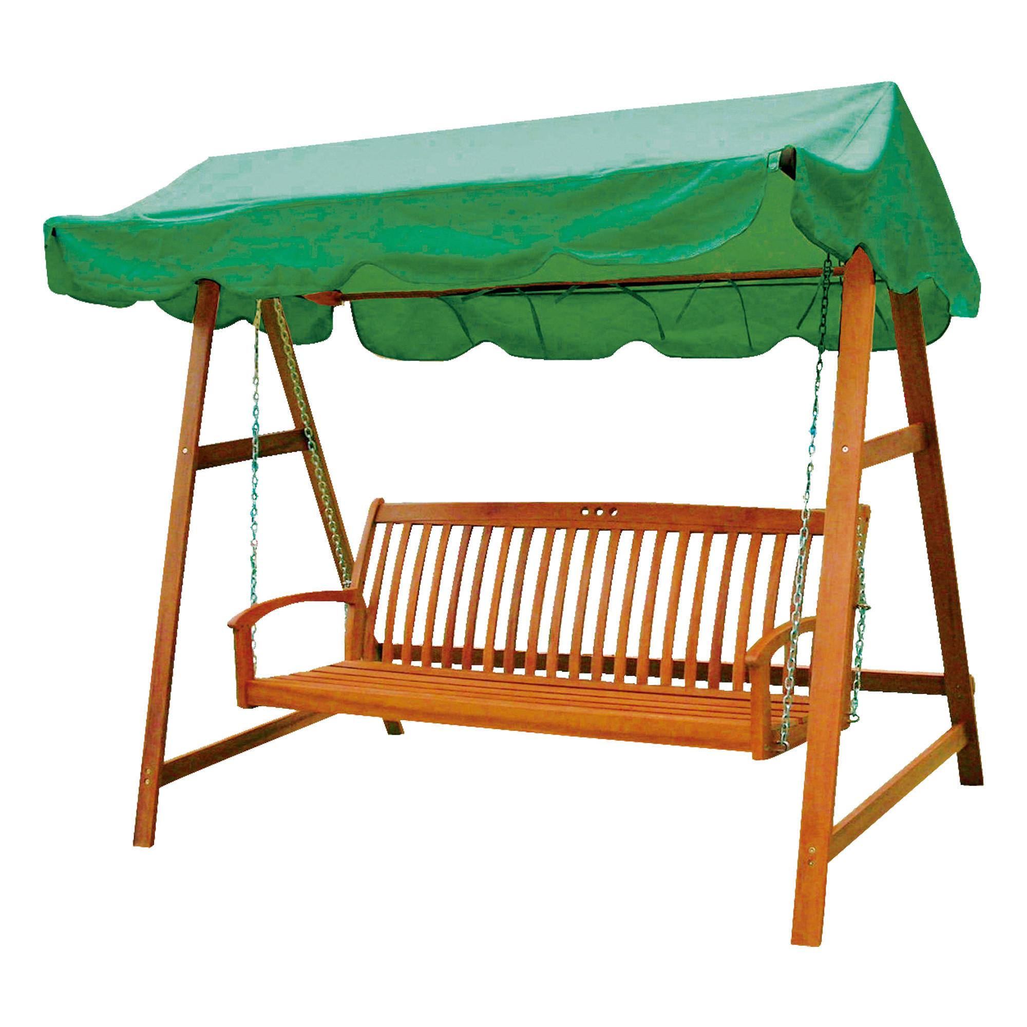 Hollywoodschaukel Miami Holz/Grün - Braun/Grün, MODERN, Holz/Kunststoff (120/30/200cm) - Gardenson