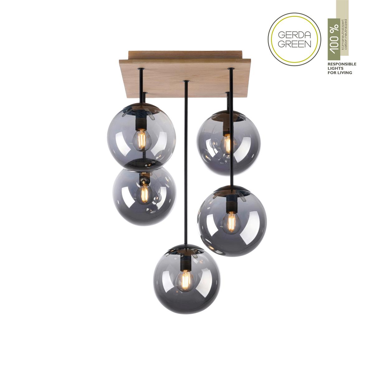 LAMPA SUFITOWA 11395-79 WIDOW - Natur, tworzywo sztuczne/metal (37/37/59,5cm) - Just Light