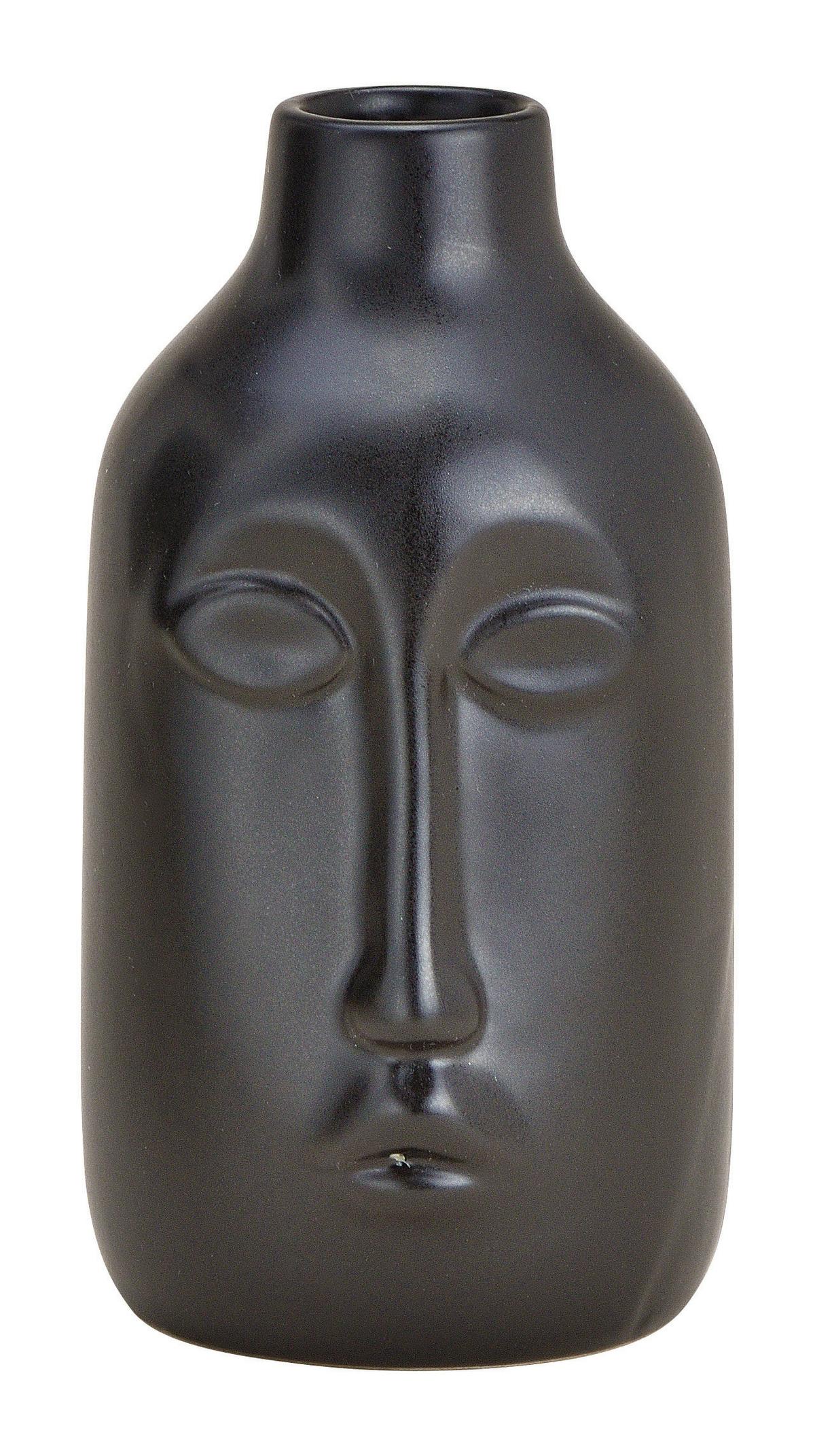 WAZON DEKORACYJNY 10031652 - czarny, Basics, ceramika (8/15/9cm)