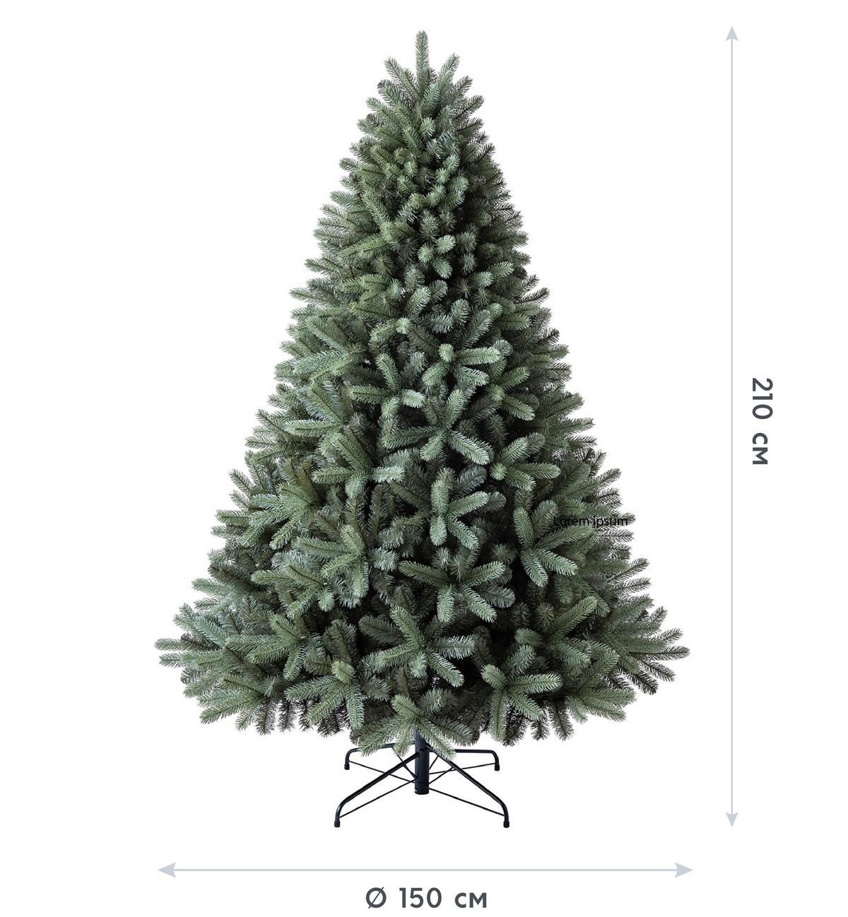 Weihnachtsbaum Evergreen Vermont Waldgrün H: ca. 210cm - Waldgrün, Basics, Kunststoff (150/210cm)