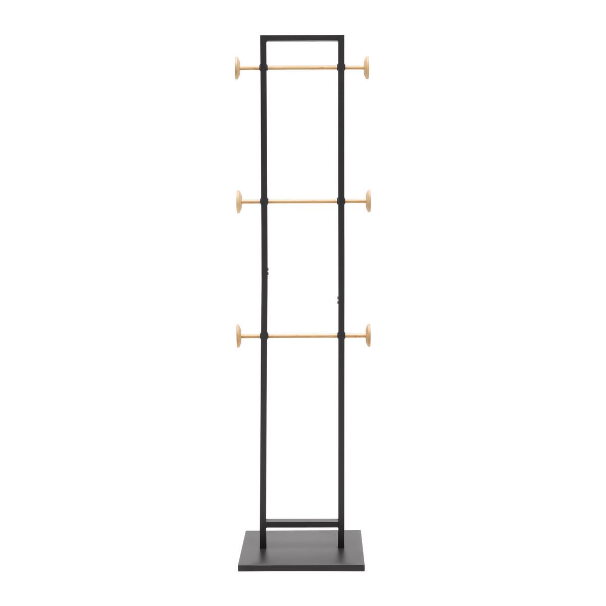 Samostojeća Vješalica Kaya - prirodne boje/antracit, Moderno, drvni materijal/metal (40/177/40cm) - Modern Living