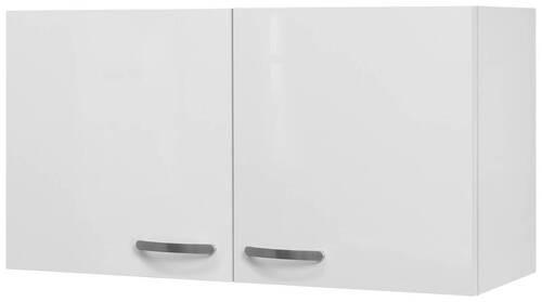 Kuhinjska Zgornja Omarica Alba, Bela, Š. 100 Cm - barve nerjavečega jekla/bela, Moderno, kovina/leseni material (100/54,8/32cm) - FlexWell