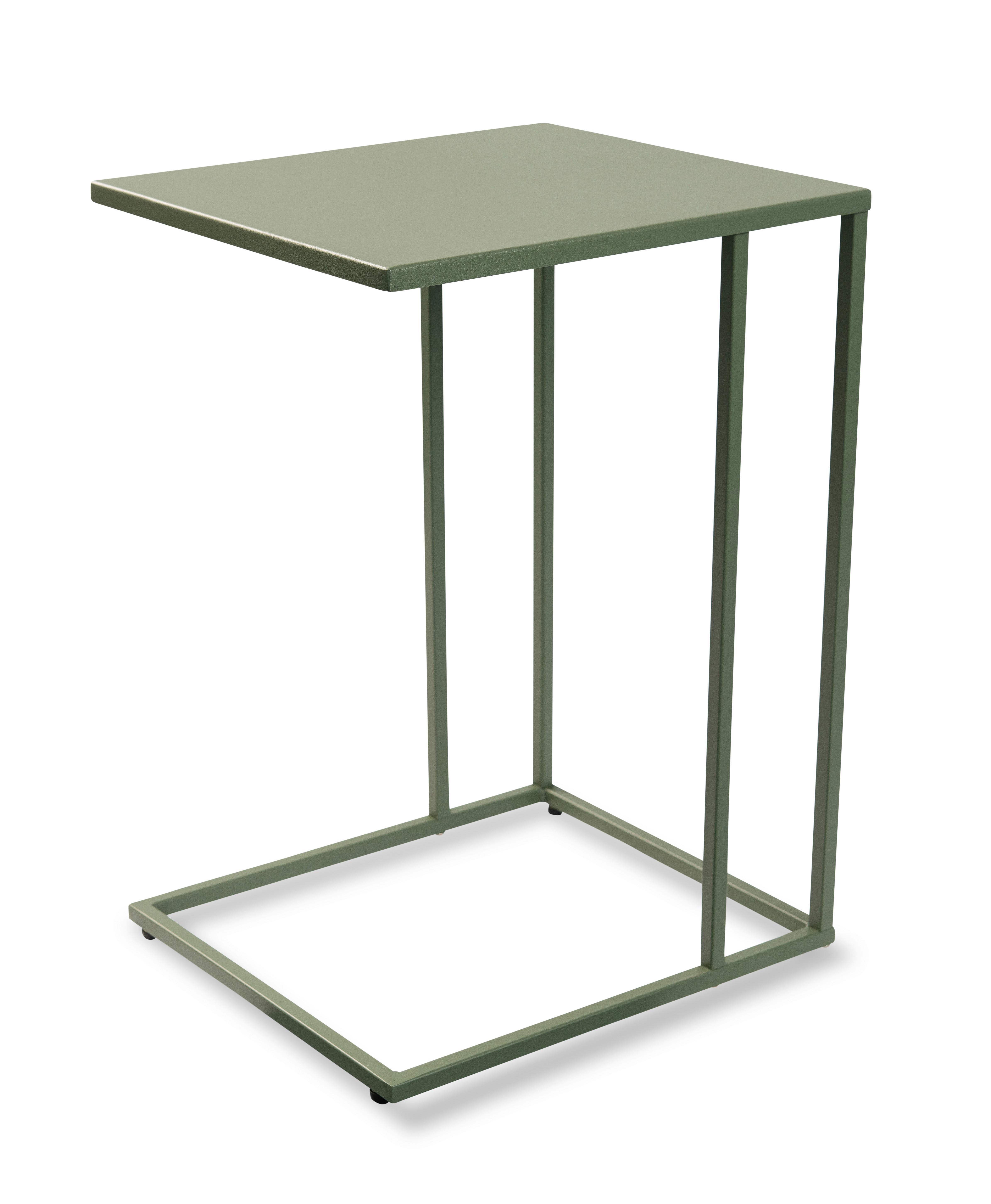 STOLIK BOCZNY TIMUR 1 - szałwiowy, Basics, metal (43/38/62cm) - Xora