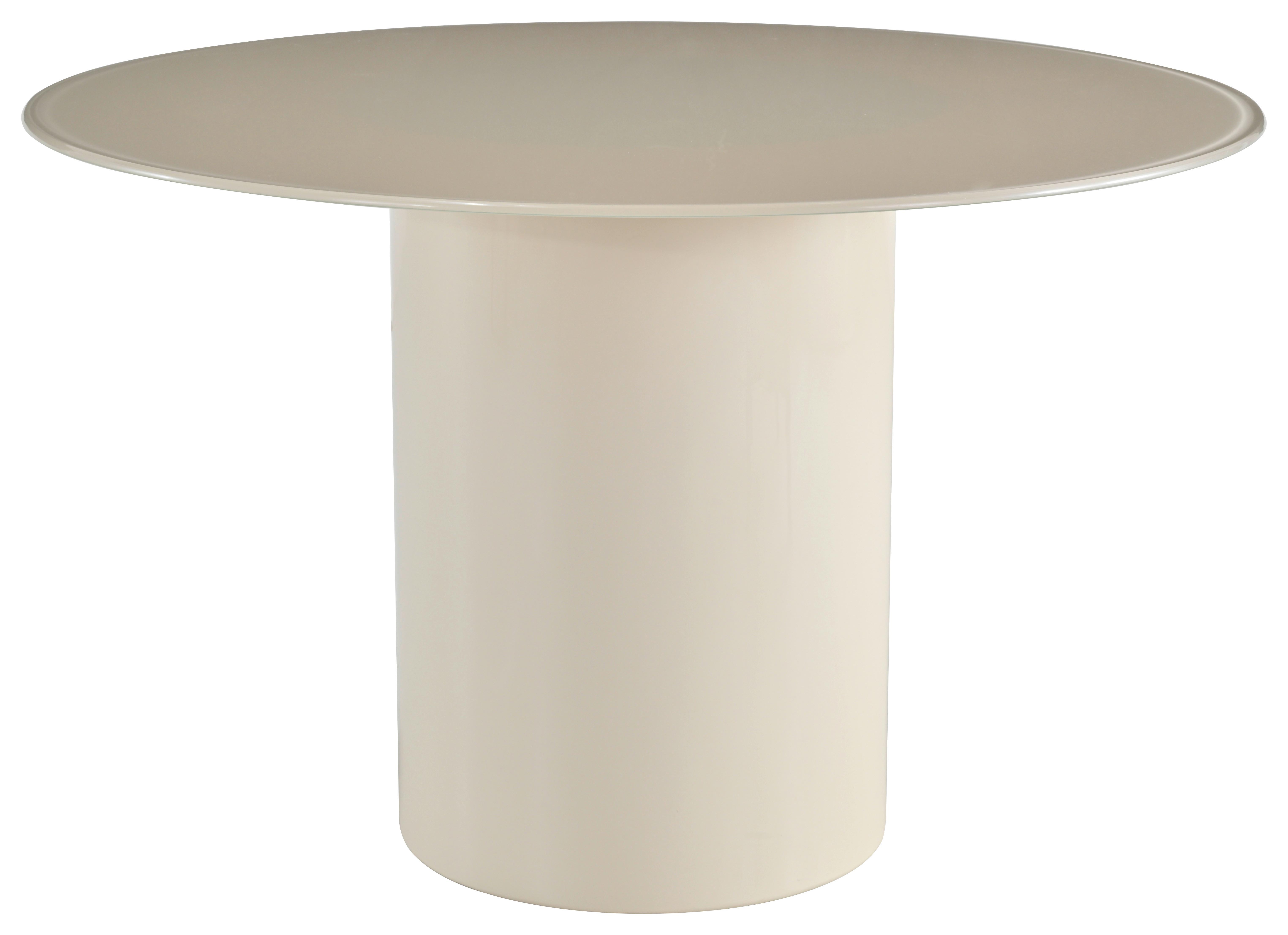 Jedilna Miza Tivoli, Bež, Ø 120 - bež, Moderno, steklo/leseni material (120/75cm) - MID.YOU