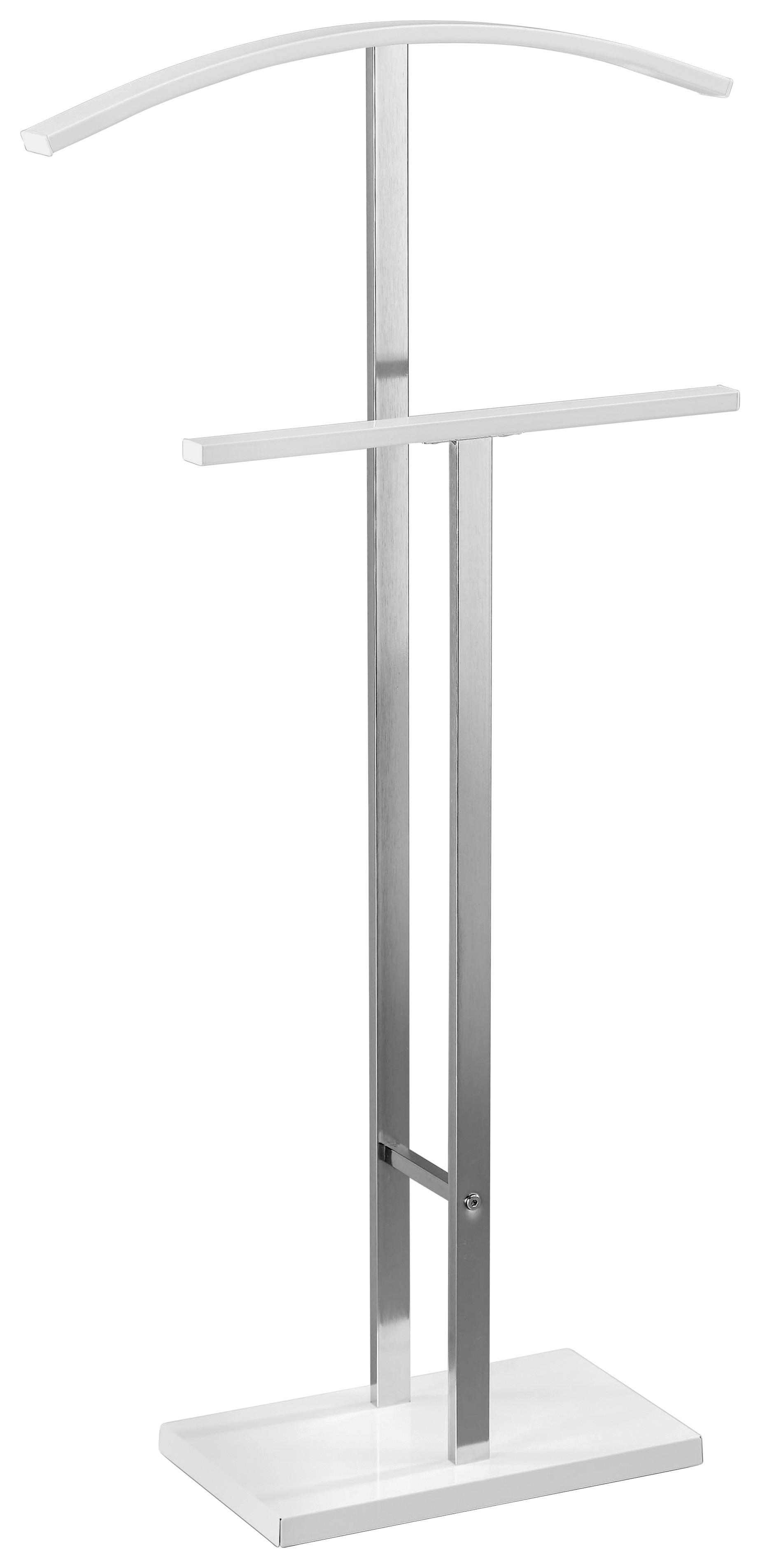 Obešalnik Za Oblačila Helma, Bela, Krom - barve kroma/bela, Moderno, kovina (48/100/20cm)