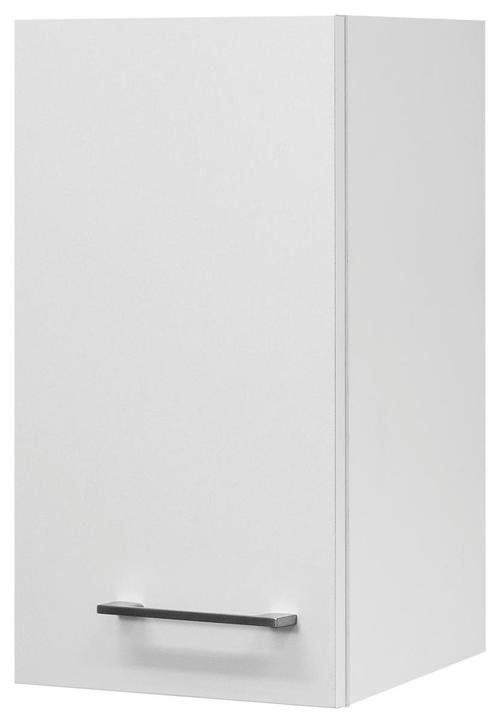 Küchenoberschrank Weiß - Edelstahlfarben/Weiß, MODERN, Holzwerkstoff/Metall (30/54/32cm) - FlexWell