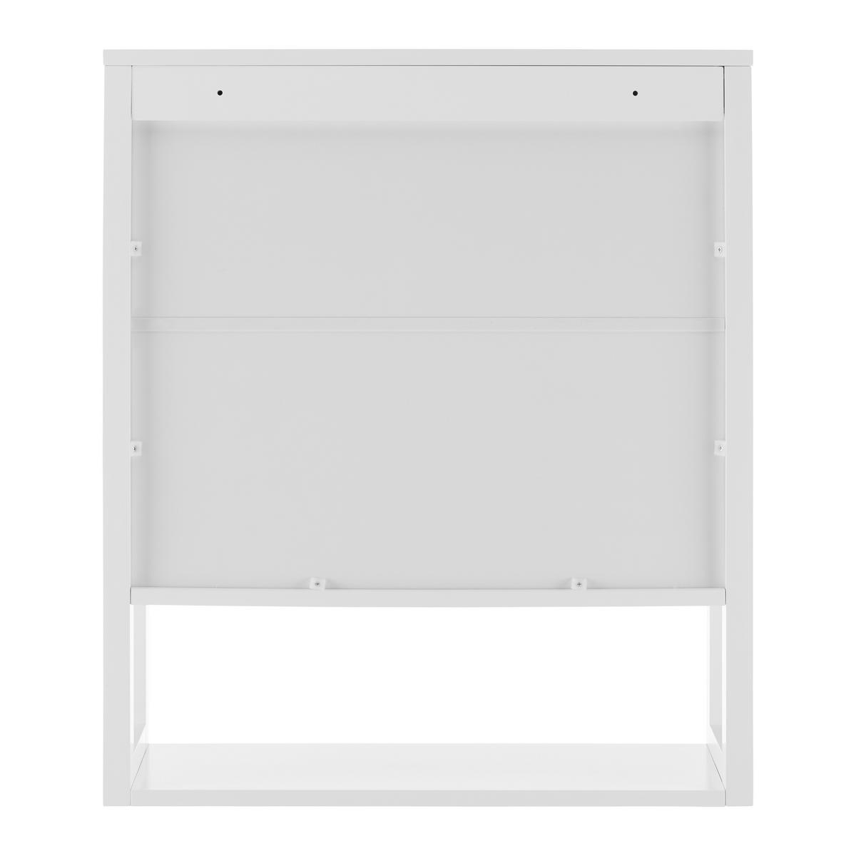 Hängeschrank Tia Grau/Weiß ca. 60x70x23 cm - Weiß/Grau, MODERN (60/70/23cm) - Bessagi Home
