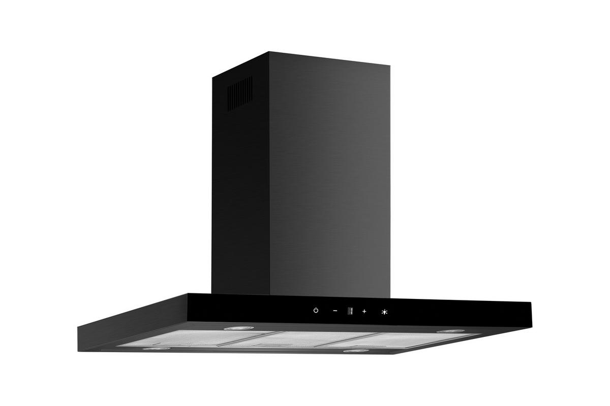 Dunstabzugshaube CH44199GISS Schwarz - Schwarz, Trend, Glas/Metall (89,5/65/60cm) - Respekta