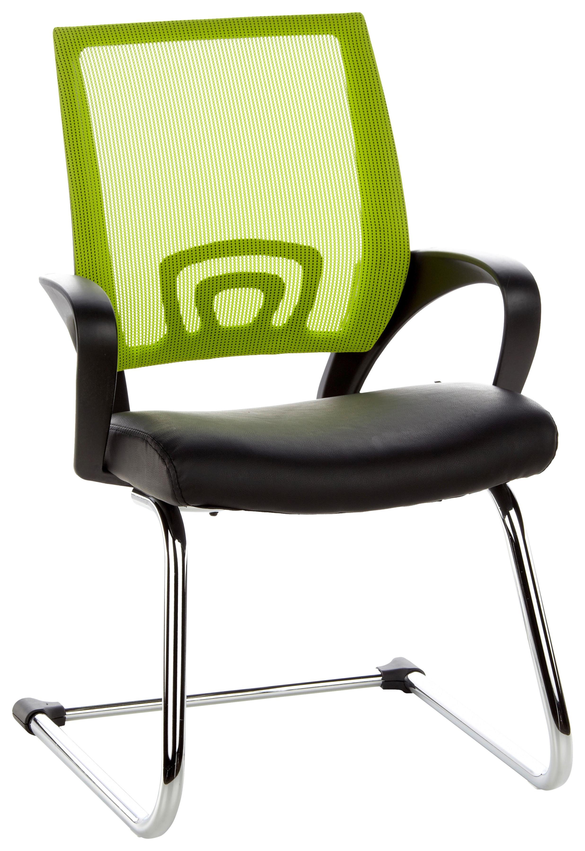 Konferenčni Stol Visto Net V, Črna, Zelena - srebrne barve/črna, Basics, kovina/tekstil (57/98/52cm) - MID.YOU