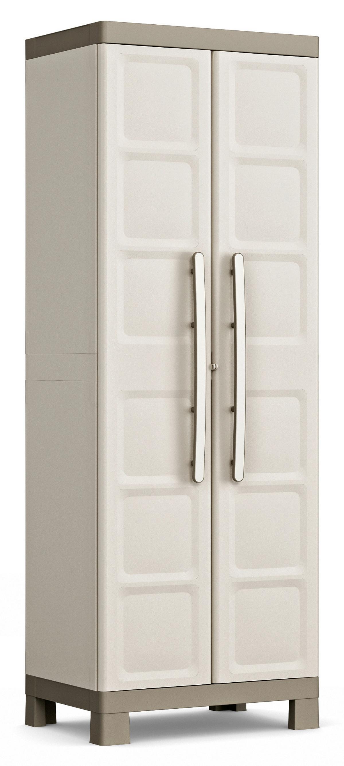 Tárolószekrény Keter Excellence 241046 - világosszürke/homokszínű, műanyag (65/45/182cm) - Keter