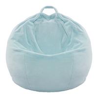 Sitzsack Mario Blau Samt - Blau, MODERN, Textil (64/114cm) - Bessagi Kids