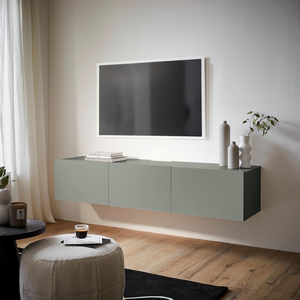 KOMODA NISKA NEWNIQ - zielony, Design, materiał drewnopochodny (180/36,7/42cm) - Hom`in