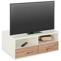 TV-Element Young in Weiß/Eiche Artisan - Alufarben/Eiche Artisan, KONVENTIONELL, Holzwerkstoff/Kunststoff (92/38/58cm) - Mömax