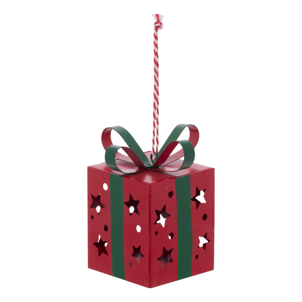 Ukras Za Bor Gift Star - crvena, Basics, metal (7/8cm)