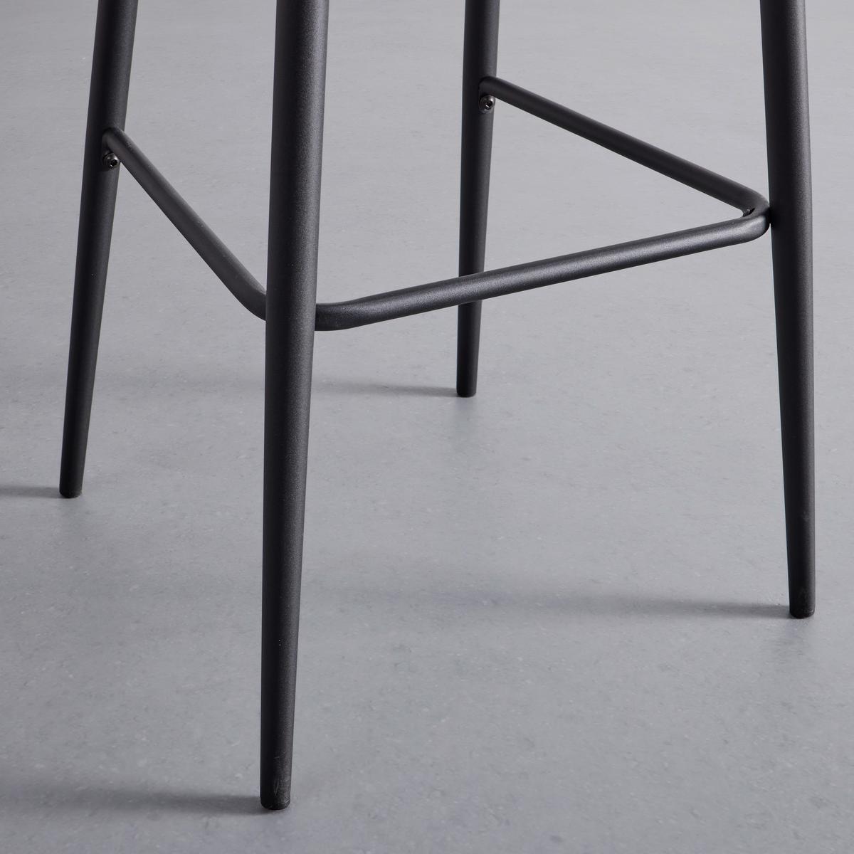 STOŁEK BAROWY IERY - czarny/szary, Modern, metal/drewno (46/111/49cm) - Bessagi Home