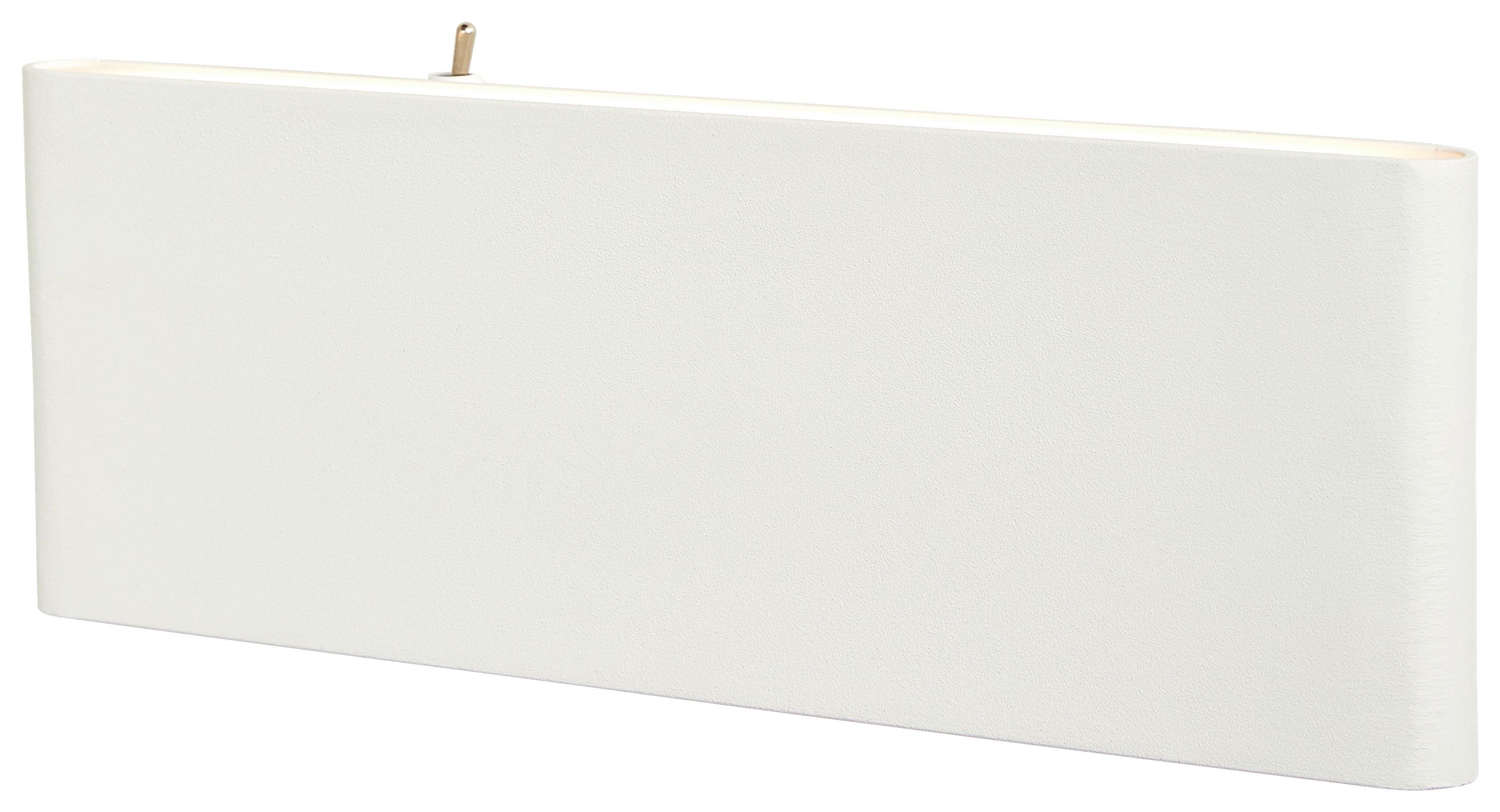 Stenska Led-svetilka Siegfried, S Sijalko - bela/opal, Design, kovina/umetna masa (22,5/3,5/8cm) - Globo